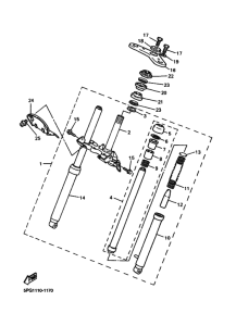 PW50 Вилка передней оси