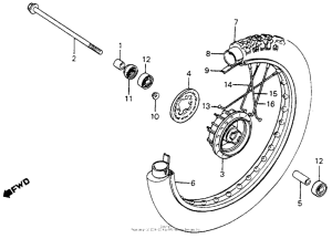 XL80S Front wheel 83-85