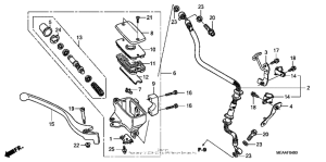 VTX1300T Передний главный тормозной цилиндр