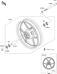 ZR800 Переднее колесо