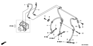 NSA700 Передние тормозные трубки