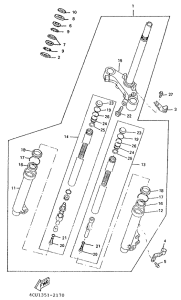 CW50R Передняя вилка