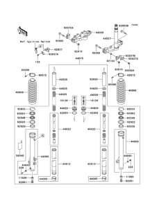 KL650 Вилка передней оси