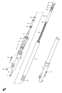 GN250 Передняя вилка