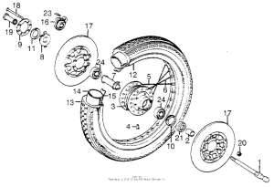 GL1000 Front wheel + disc