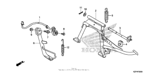 PCX150 Подножка