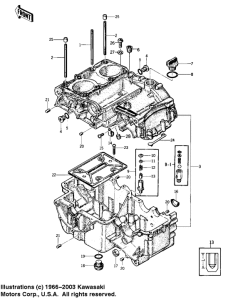 KZ400 Картер двигателя