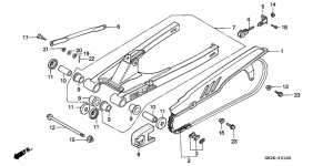 NSR50S Swingarm / chain case