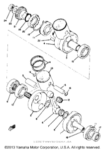 RD350A Коленчатый вал и Поршень