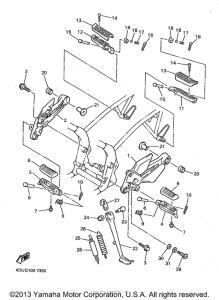 XJ600SKC Подножки