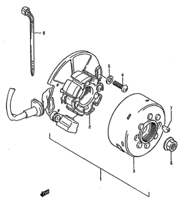 RM125 Зажигание