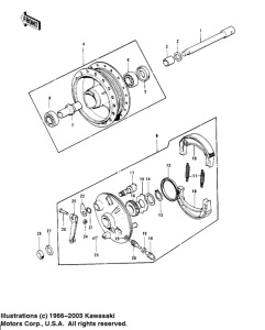 KV100 Front hub / brake