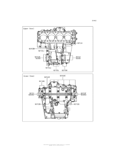ZX1400 Болты крепления картера