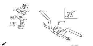 CT110 Handle pipe / top bridge