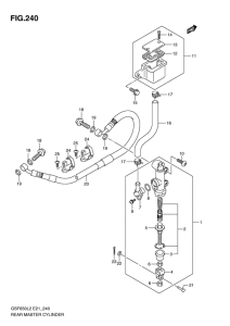 GSF650 (ABS) Задний тормозной цилиндр
