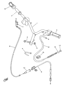 YA50R Steering handle. cable