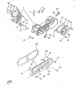 CW50RS Картер двигателя