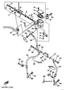 TDM850 Главный тормозной цилиндр