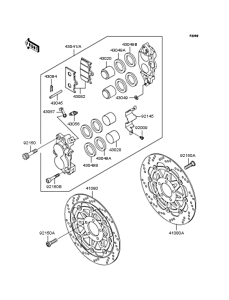 ZR1100 Передний тормоз