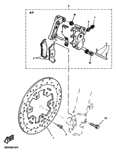 TT600R Передний суппорт