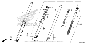 CMX500 Передняя вилка