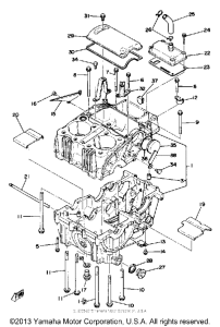 XS400-2E - 1978 Картер двигателя