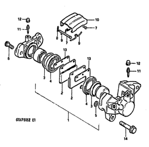 GSX750 Задний суппортs