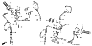 NX125 Handle lever / switch / cable