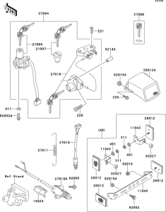 ZX400 Замок зажигания