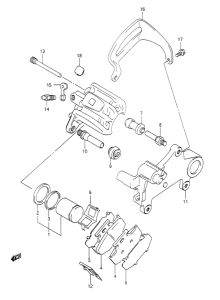 DR350 Задний суппорт