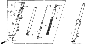  Вилка передней оси