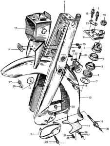 CA95 Front fork + front fender (2)