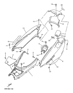 YP125D Боковые обтекатели
