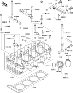 ZX1100 Головка цилиндров