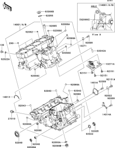 ZX1000 Картер двигателя