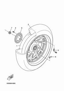 YP400RA Переднее колесо
