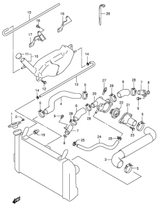 SV650 Радиатор hose