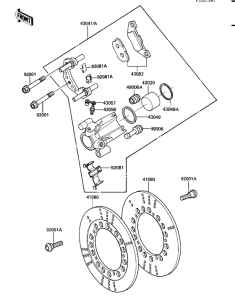 KZ1100 Передний суппорт