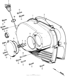 CL350 Крышка картера правая