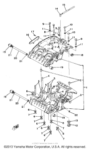TZ250F Картер двигателя