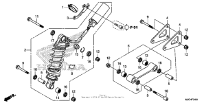 CBR600RR (ABS) Rear shock absorber (cbr600ra)
