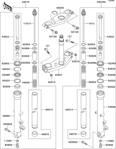 ZX1100 Передняя вилка