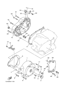 XVS125 Крышка картера двигателя