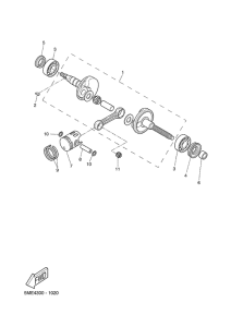 YQ100 Коленчатый вал и поршни