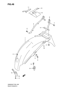 GS500 Заднее крыло
