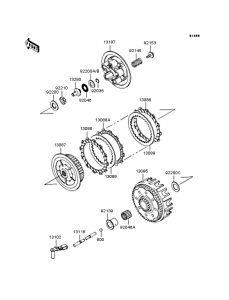 KX125 Сцепление