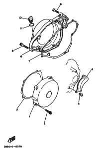 TY250R TY250 Crankcase cover ass`y  (v
