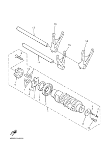 XVZ13TF Shift cam. fork