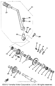 SR250TH Kick starter alternate parts