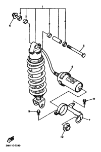 FZR750R FZR750RU Задняя подвеска